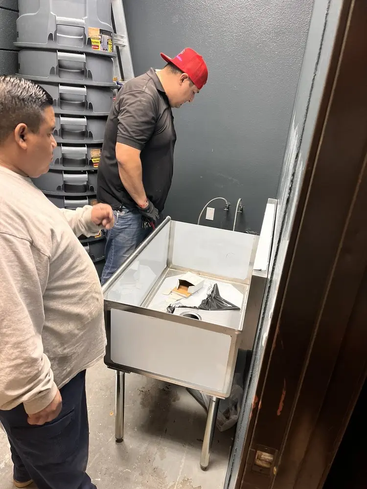 Commercial plumbing and sink installation in Augusta